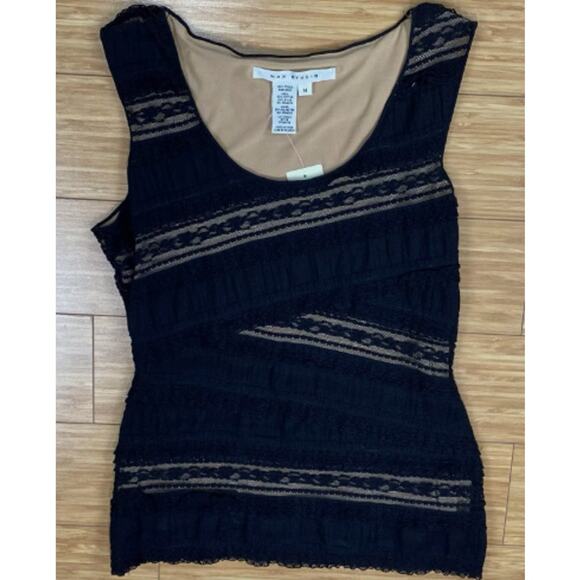 Max Studio Lace sleeveless Blouse Black M - Picture 5 of 7